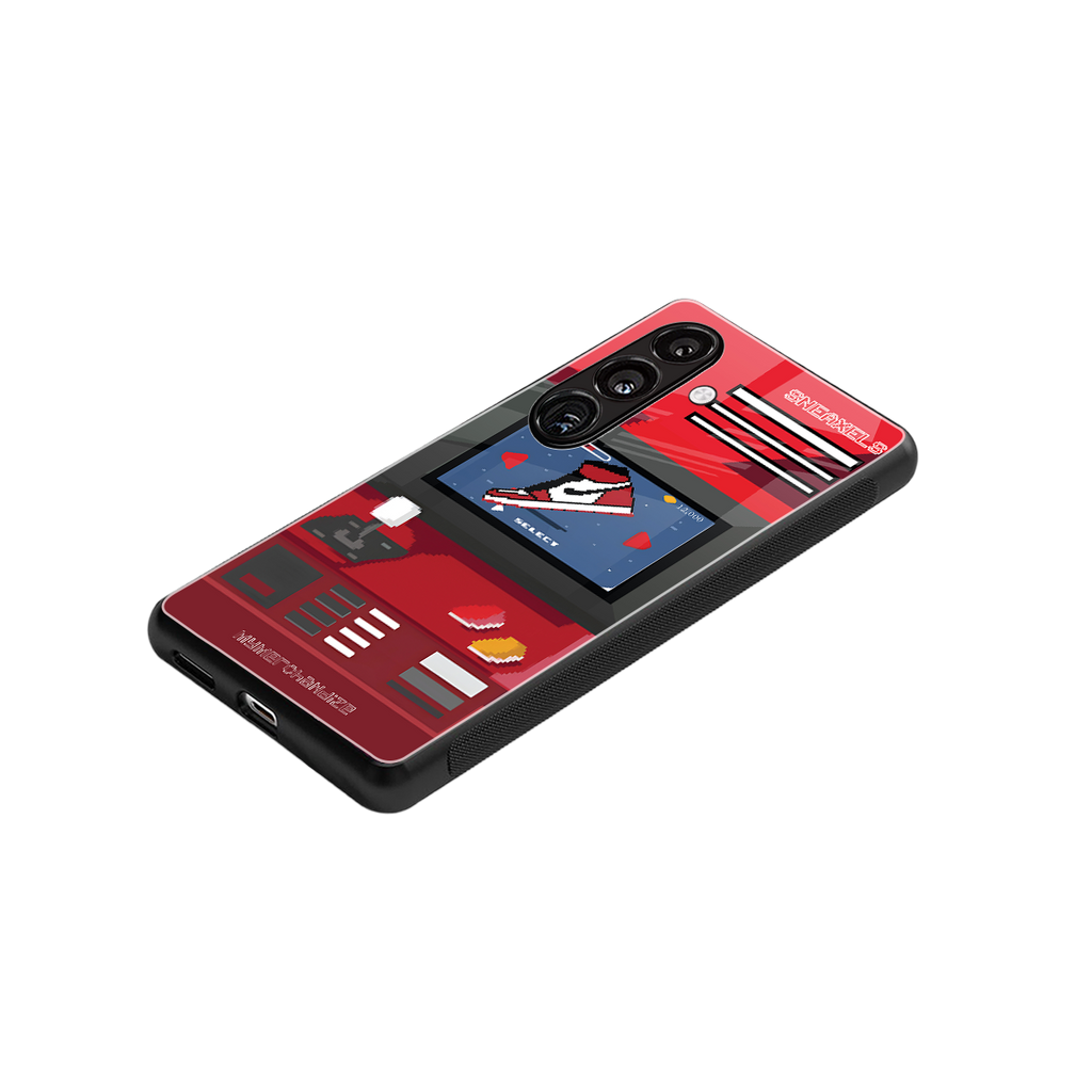sneaxels red back phone cover | glass case for samsung galaxy s24 fe