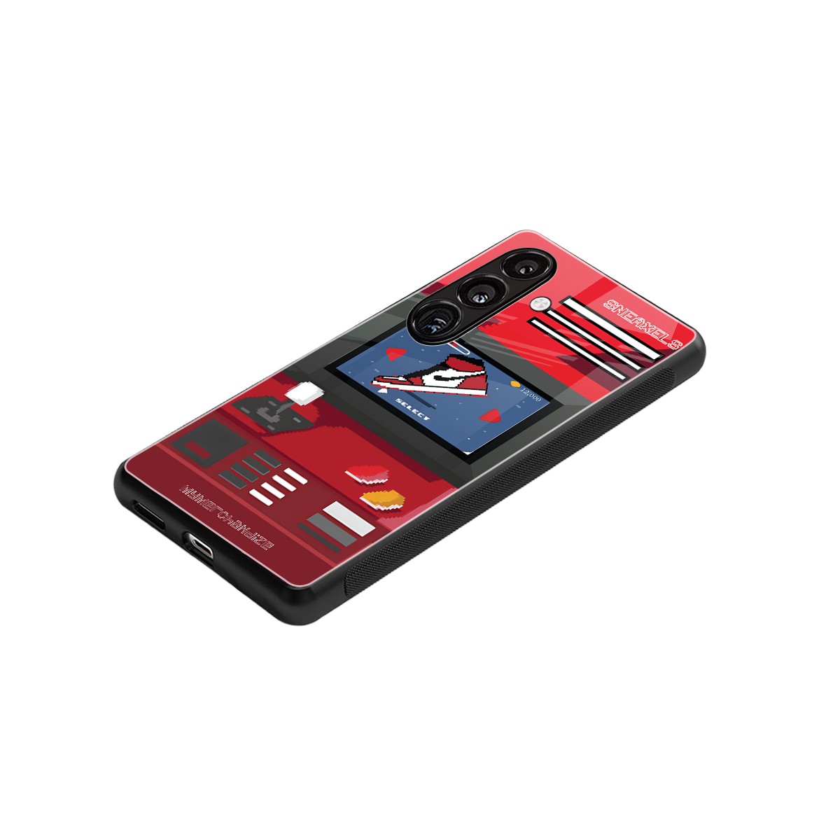 sneaxels red back phone cover | glass case for samsung galaxy s25 plus