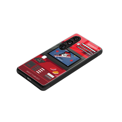 sneaxels red back phone cover | glass case for samsung galaxy s23