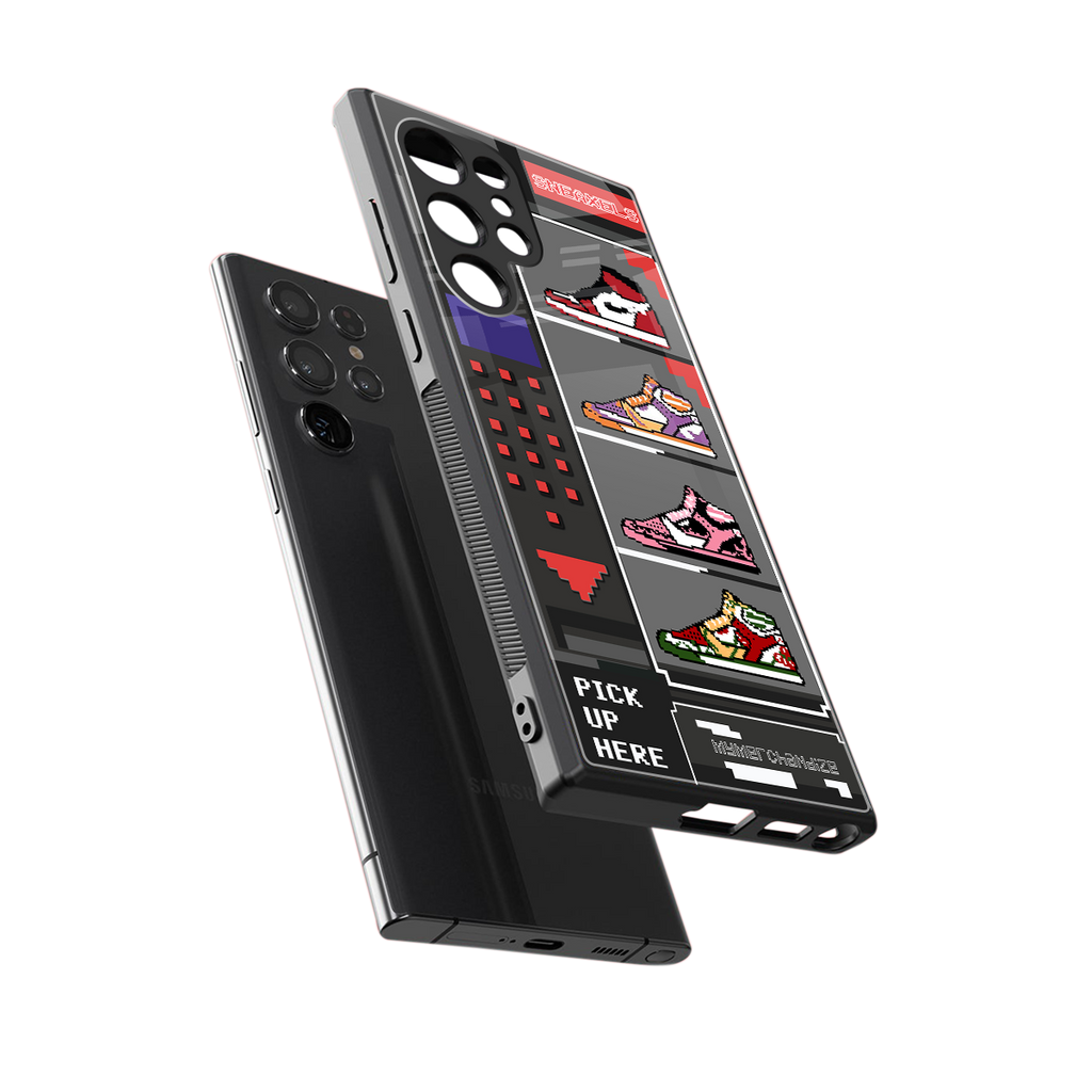 sneaxels back phone cover | glass case for samsung galaxy s23 ultra