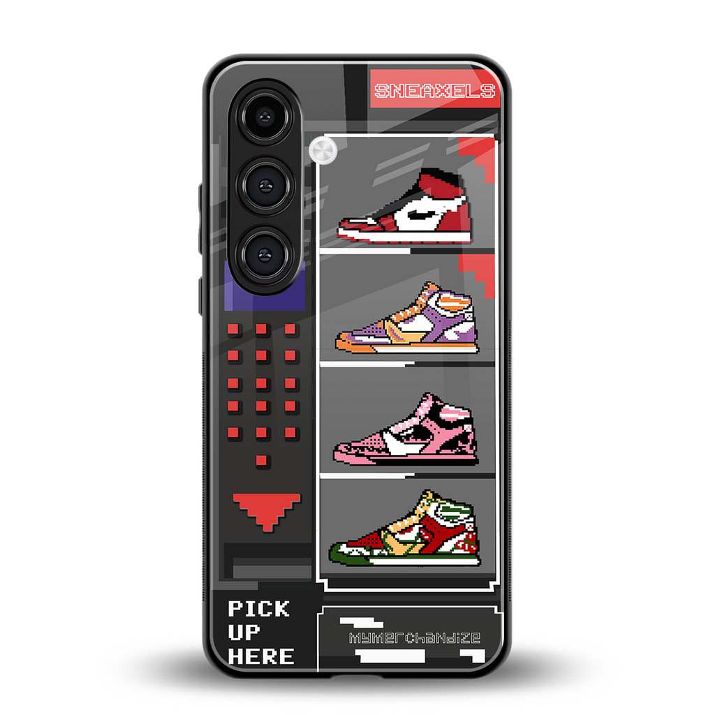 sneaxels back phone cover | glass case for samsung galaxy s23 plus