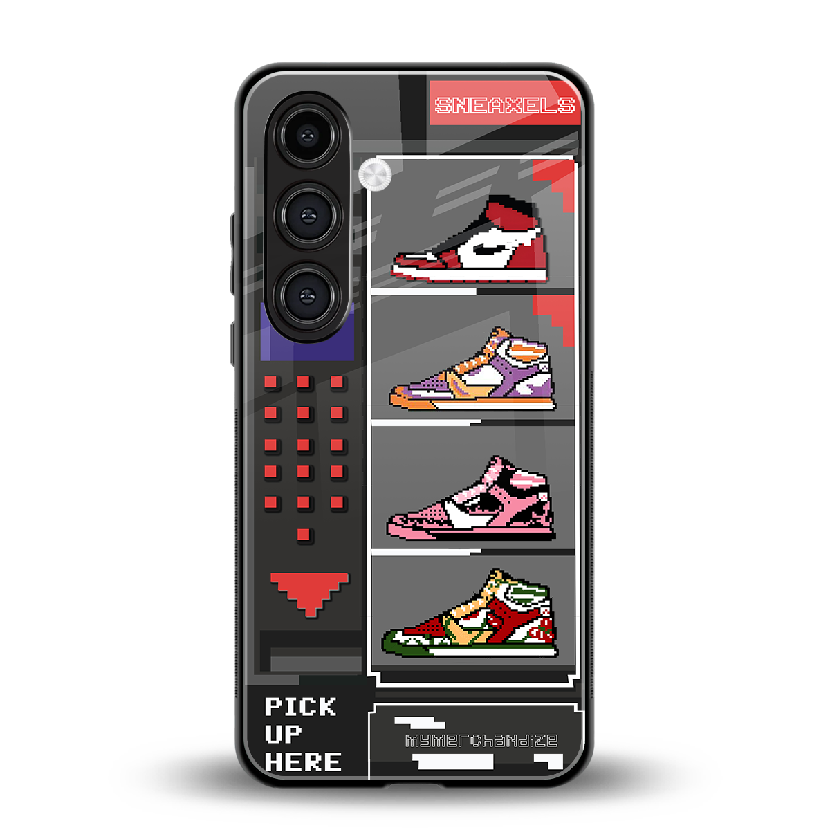 sneaxels back phone cover | glass case for samsung galaxy s23 plus