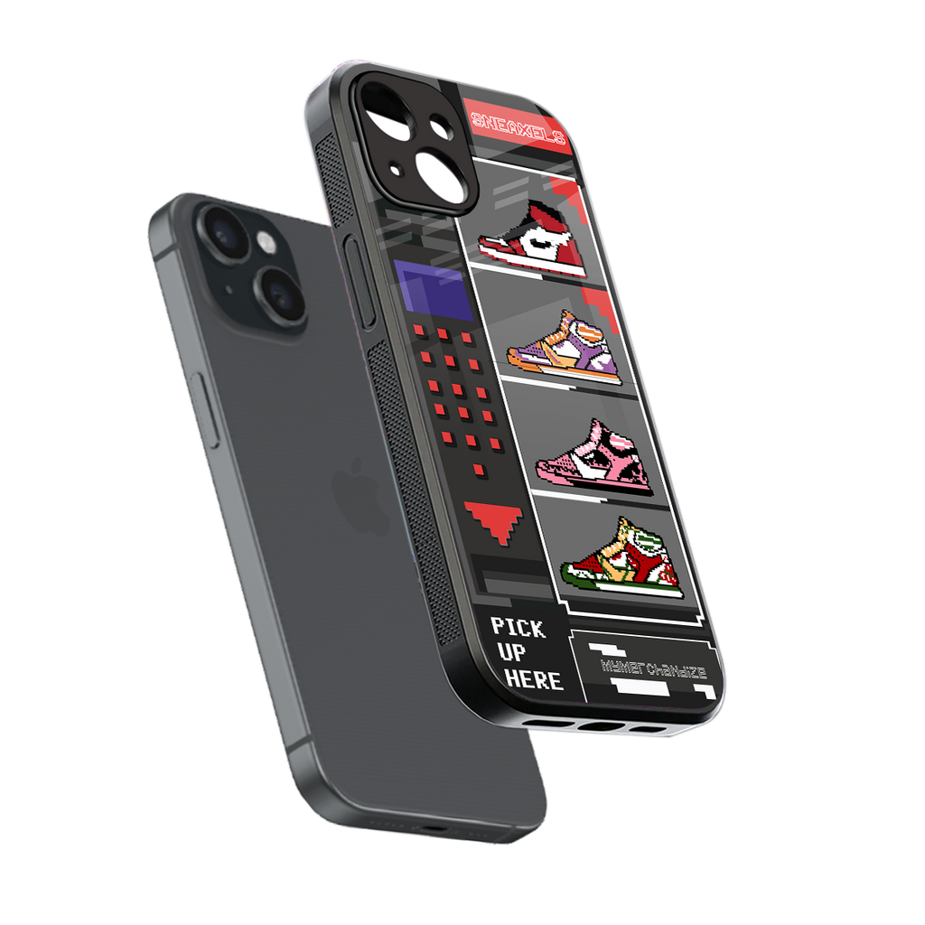 sneaxels back phone cover | glass case for iphone 14