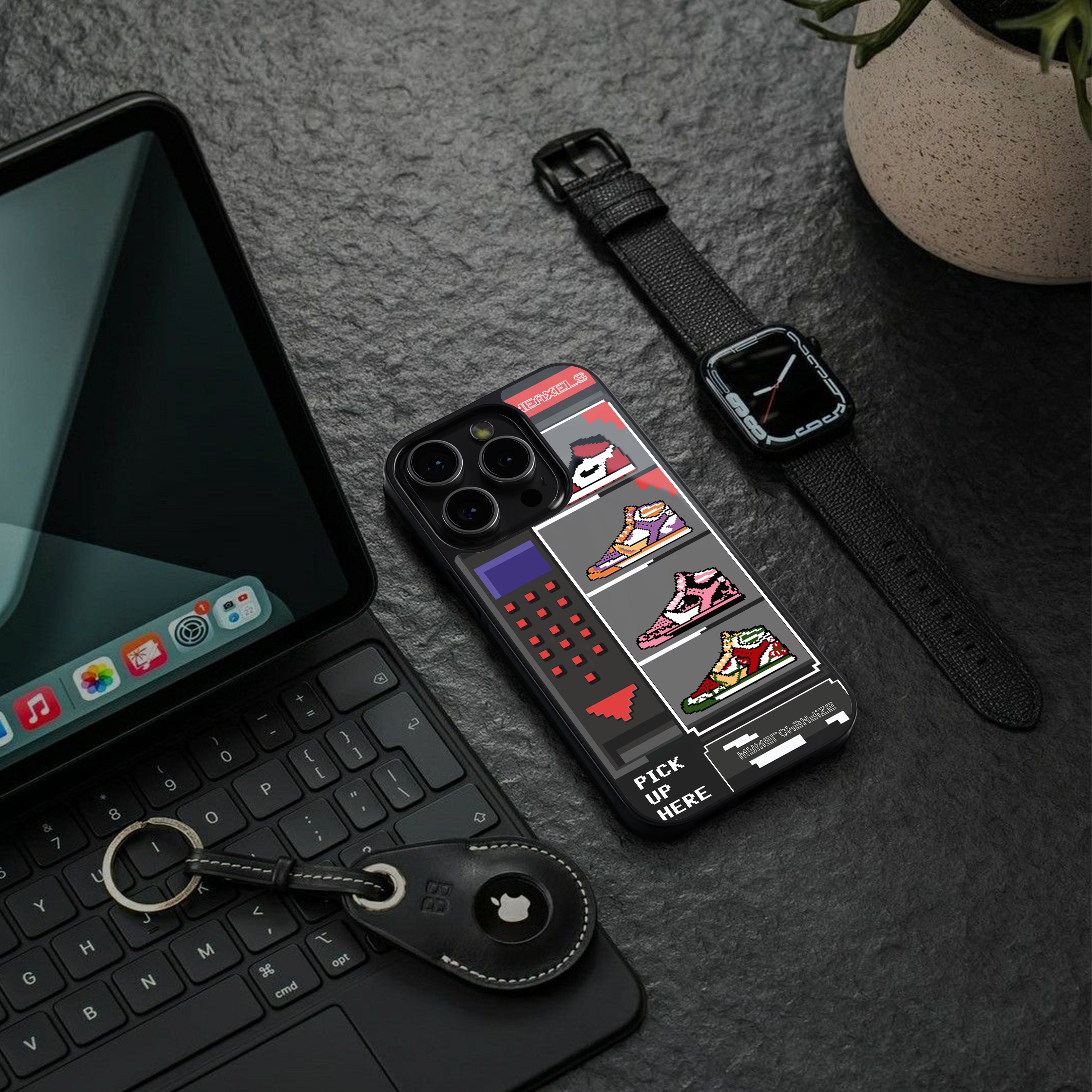 sneaxels back phone cover | glass case for iphone 15 pro max