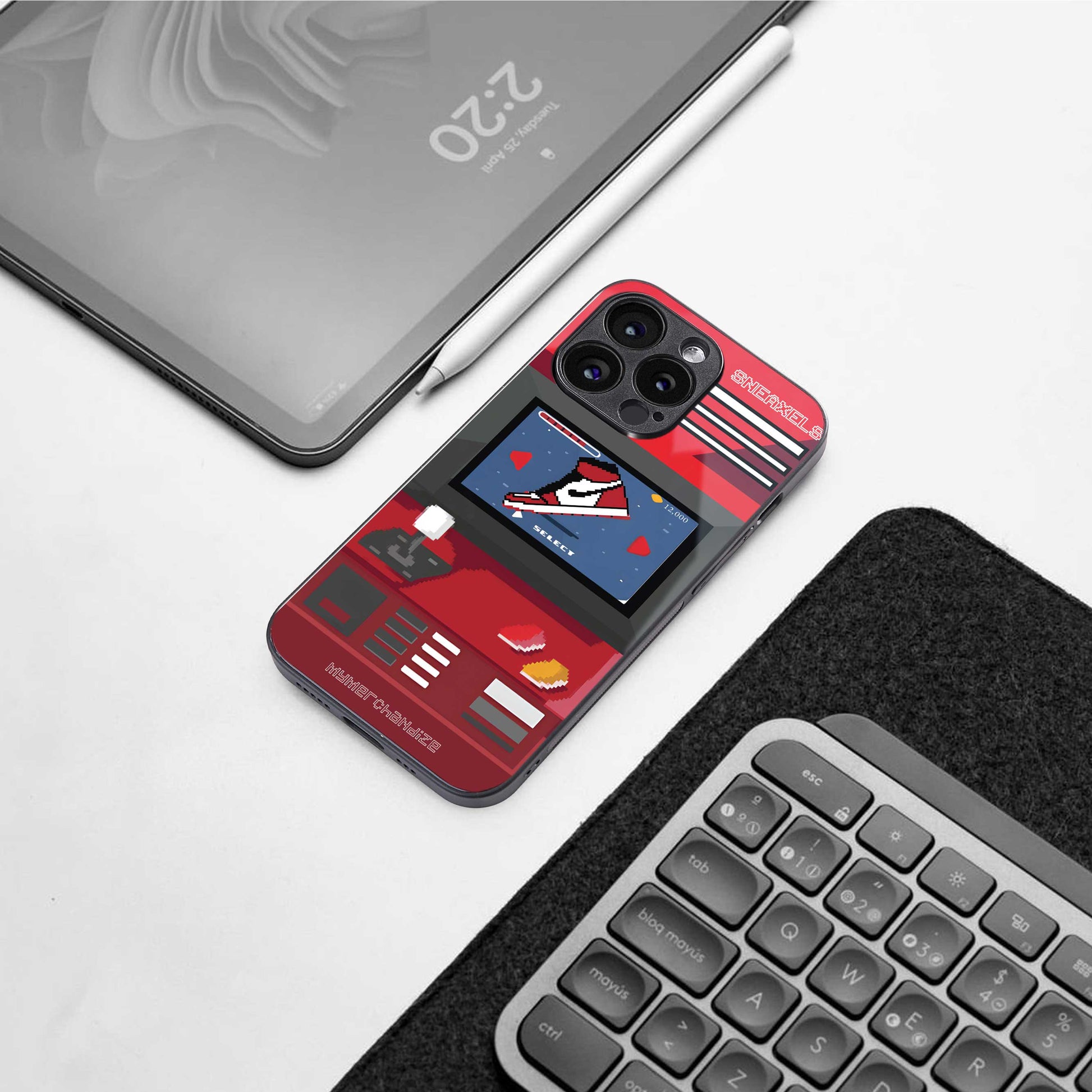 sneaxels red back phone cover | glass case for samsung galaxy s24 ultra