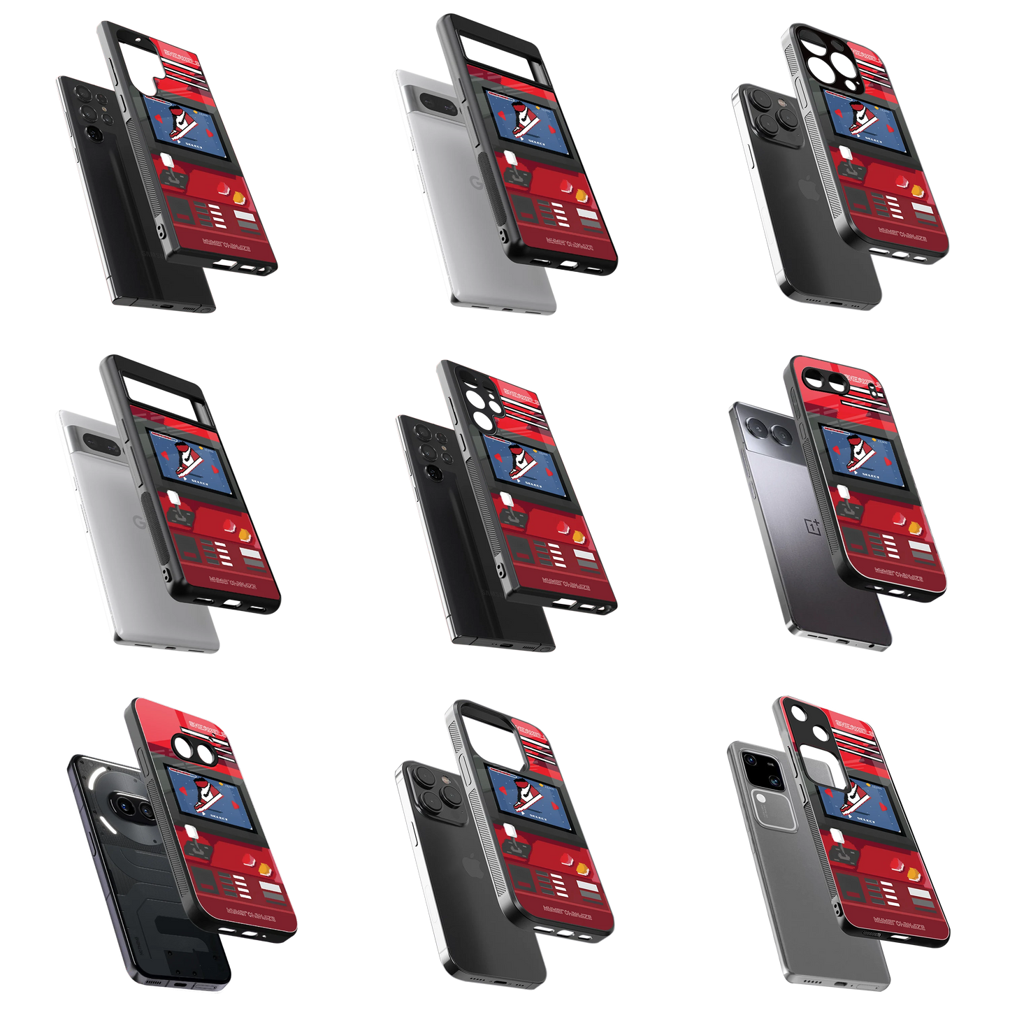 Durable Glass Back Mobile Case for iPhone, Samsung, OnePlus, Google Pixel, Redmi, Vivo, Oppo