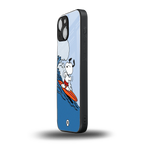 snoopy surfing back phone cover | glass case for iphone 13 mini