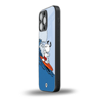 snoopy surfing back phone cover | glass case for iphone 16 pro max
