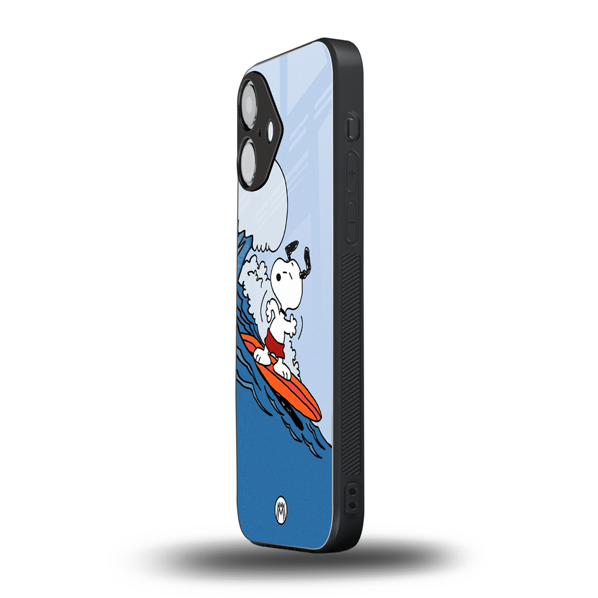 snoopy surfing back phone cover | glass case for iphone 16