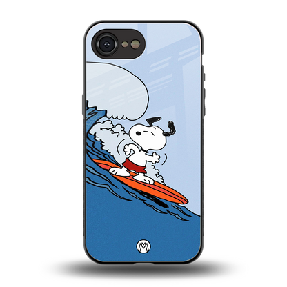snoopy surfing back phone cover | glass case for iphone 16e