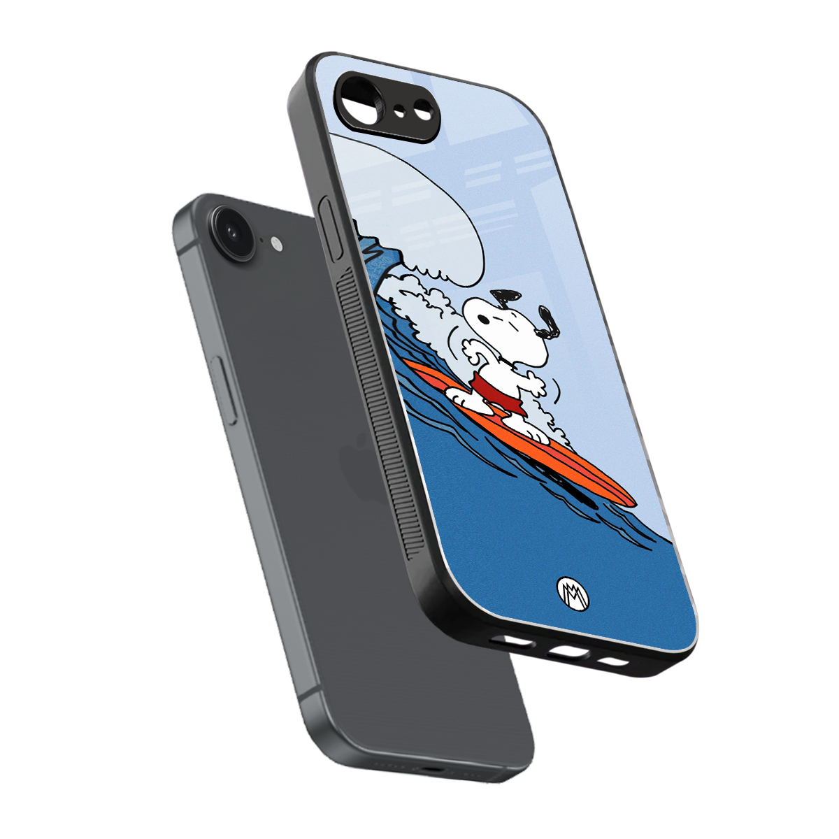snoopy surfing back phone cover | glass case for iphone 16e