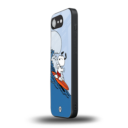 snoopy surfing back phone cover | glass case for iphone 16e