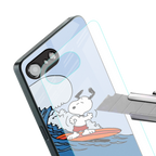 snoopy surfing back phone cover | glass case for iphone 16e