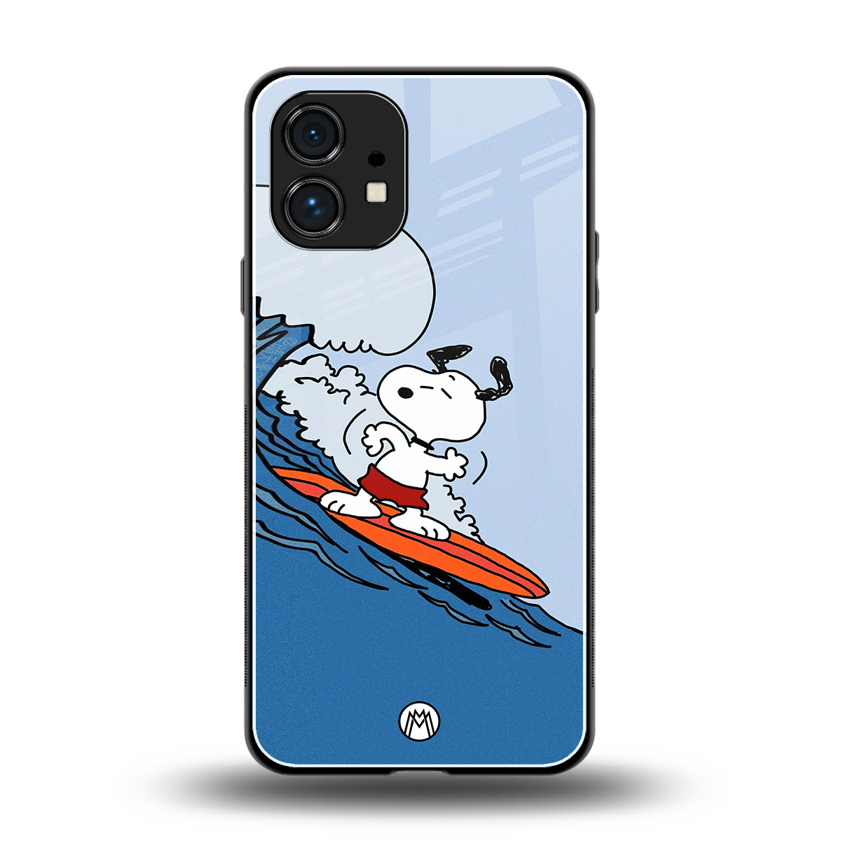 snoopy surfing back phone cover | glass case for nothing phone 1