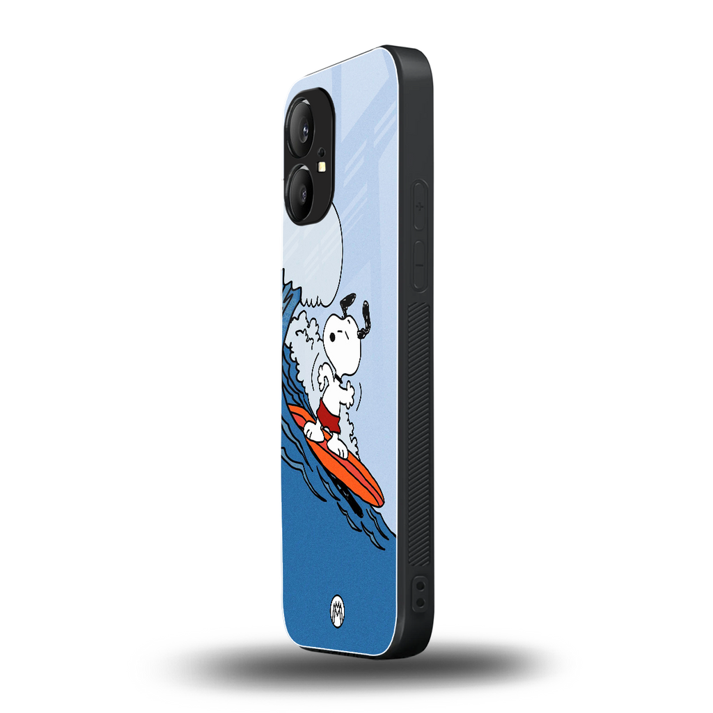 snoopy surfing back phone cover | glass case for nothing phone 1