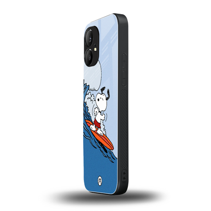 snoopy surfing back phone cover | glass case for nothing phone 1