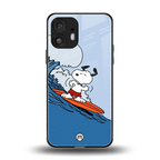 snoopy surfing back phone cover | glass case for nothing phone 2