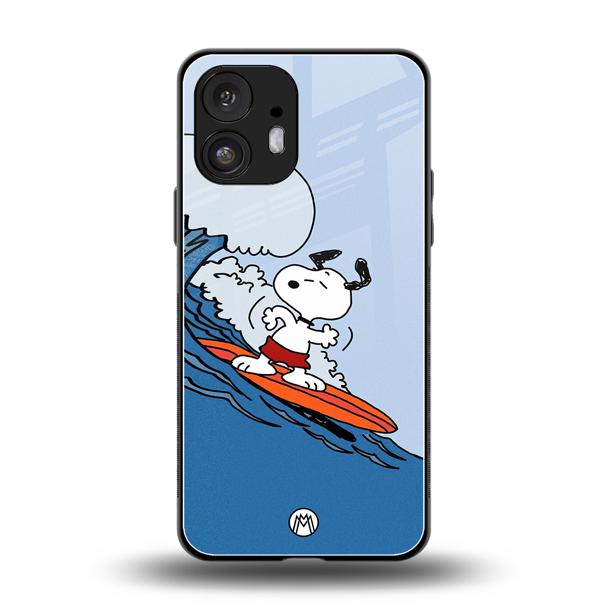 snoopy surfing back phone cover | glass case for nothing phone 2