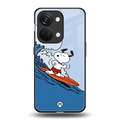 snoopy surfing back phone cover | glass case for oneplus nord 3