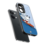 snoopy surfing back phone cover | glass case for oneplus nord 3