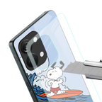 snoopy surfing back phone cover | glass case for oneplus nord 3