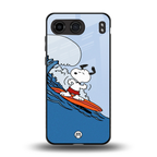 snoopy surfing back phone cover | glass case for oneplus nord 4