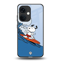 snoopy surfing back phone cover | glass case for oneplus nord ce 3