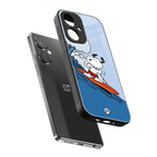 snoopy surfing back phone cover | glass case for oneplus nord ce 3
