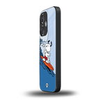 snoopy surfing back phone cover | glass case for oneplus nord ce 3