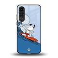 snoopy surfing back phone cover | glass case for oneplus nord ce 4 lite
