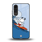 snoopy surfing back phone cover | glass case for oneplus nord ce 4 lite