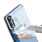 snoopy surfing back phone cover | glass case for oneplus nord ce 4 lite