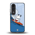 snoopy surfing back phone cover | glass case for oneplus nord ce 4