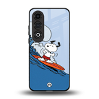 snoopy surfing back phone cover | glass case for oneplus nord ce 4