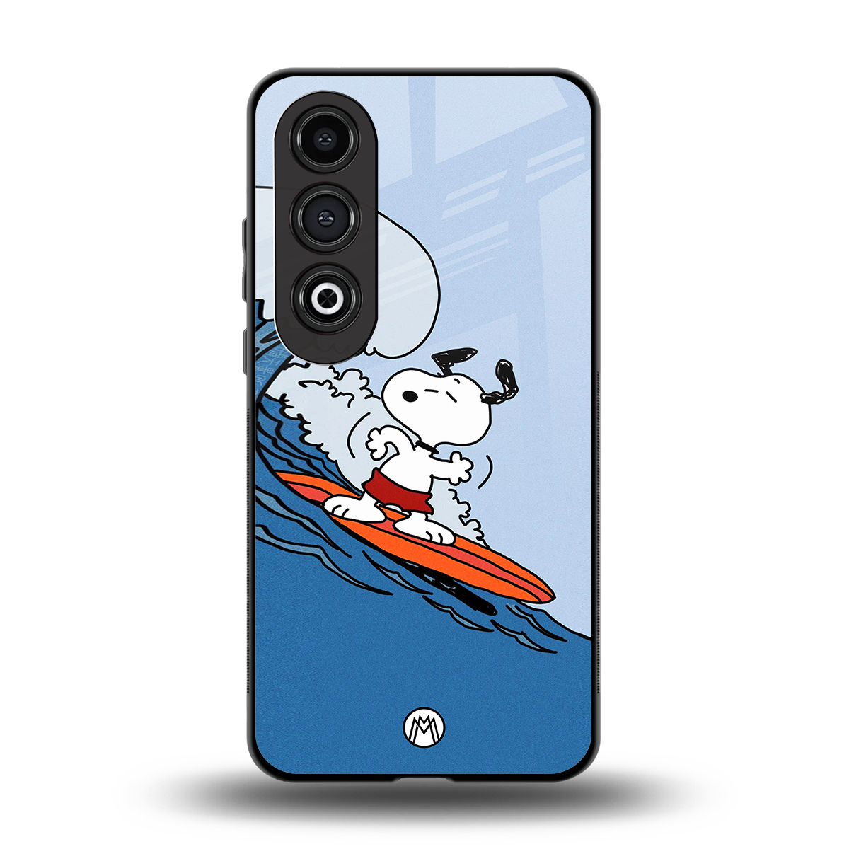 snoopy surfing back phone cover | glass case for oneplus nord ce 4