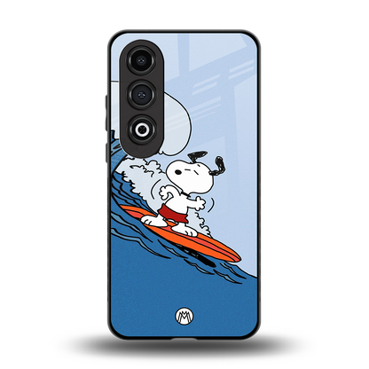 snoopy surfing back phone cover | glass case for oneplus nord ce 4