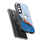 snoopy surfing back phone cover | glass case for oneplus nord ce 4