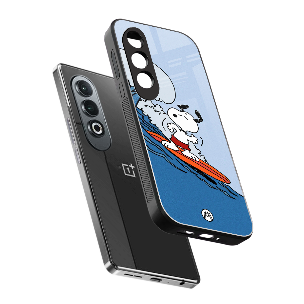 snoopy surfing back phone cover | glass case for oneplus nord ce 4