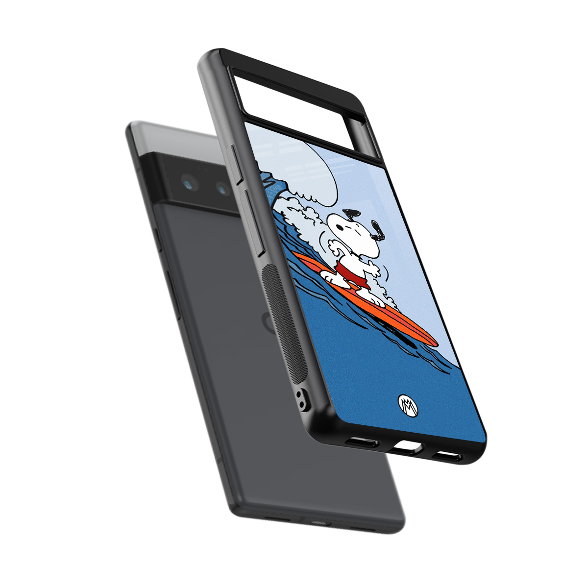 snoopy surfing back phone cover | glass case for google pixel 6 pro