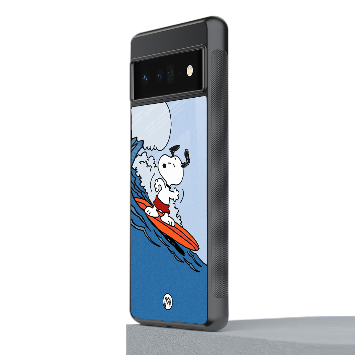 snoopy surfing back phone cover | glass case for google pixel 6 pro
