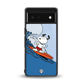 snoopy surfing back phone cover | glass case for google pixel 6