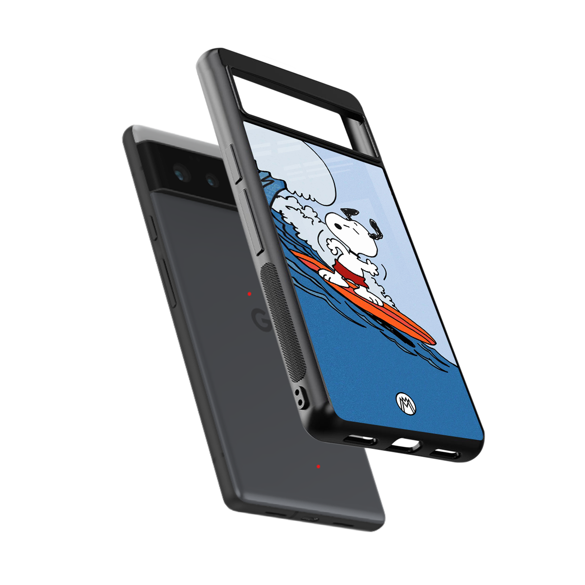 snoopy surfing back phone cover | glass case for google pixel 6