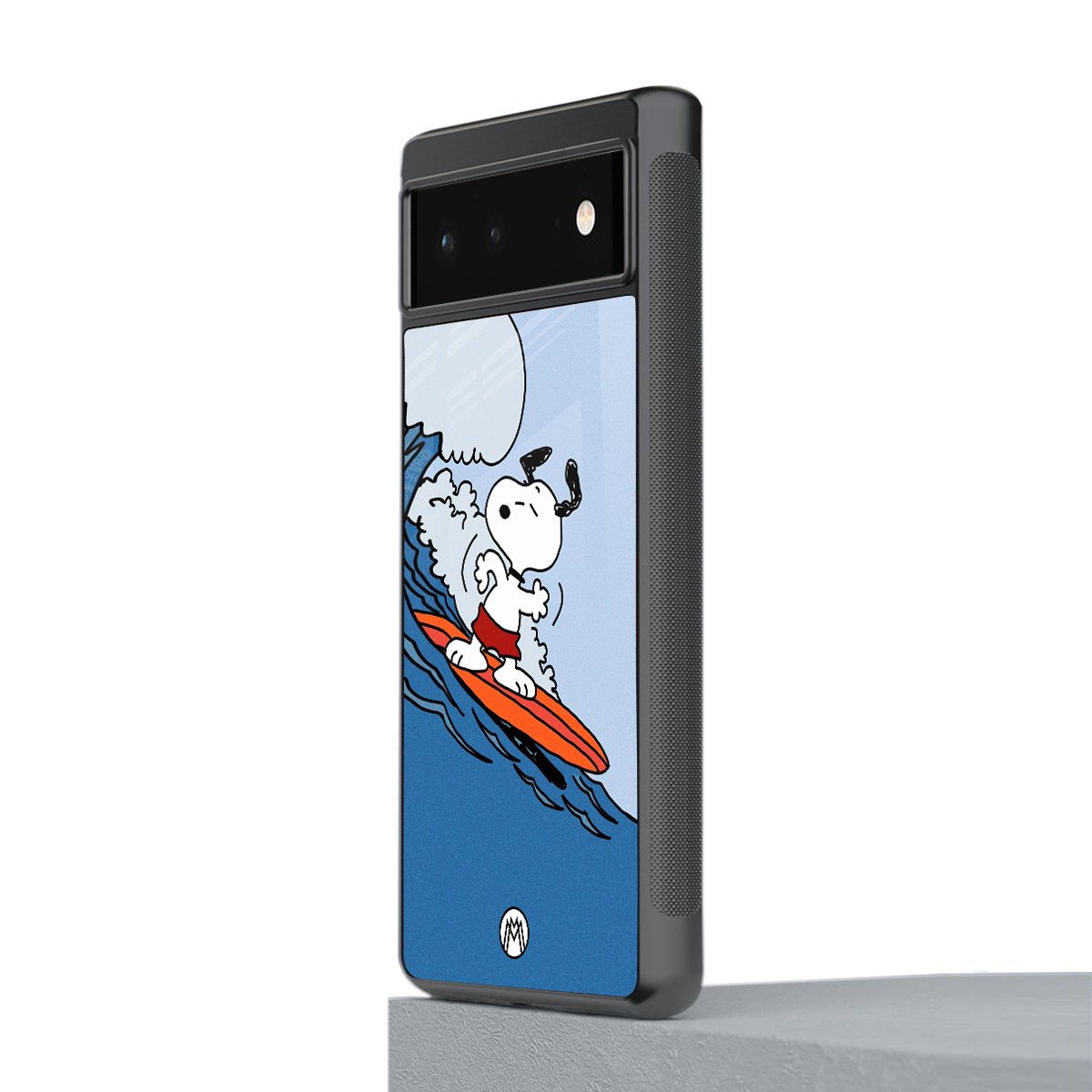 snoopy surfing back phone cover | glass case for google pixel 6