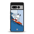 snoopy surfing back phone cover | glass case for google pixel 7 pro