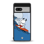 snoopy surfing back phone cover | glass case for Google Pixel 7