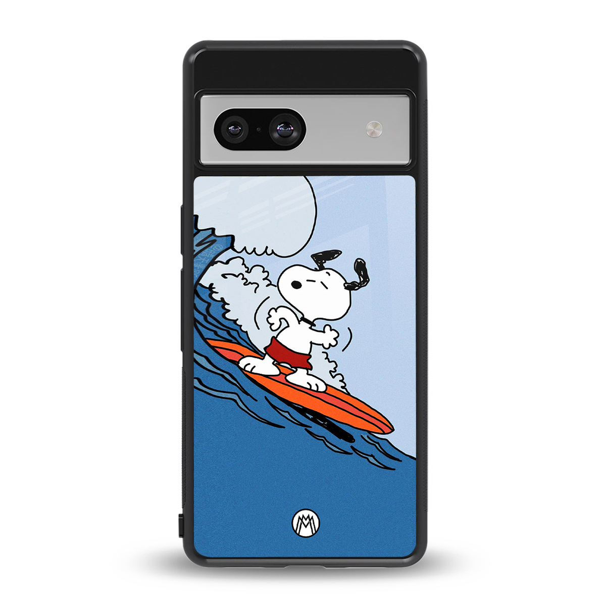 snoopy surfing back phone cover | glass case for Google Pixel 7