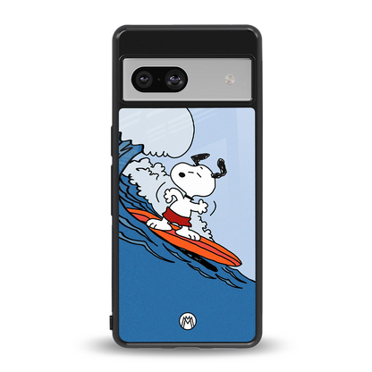 snoopy surfing back phone cover | glass case for Google Pixel 7A