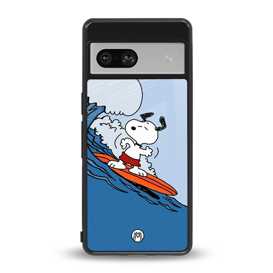 snoopy surfing back phone cover | glass case for Google Pixel 7A