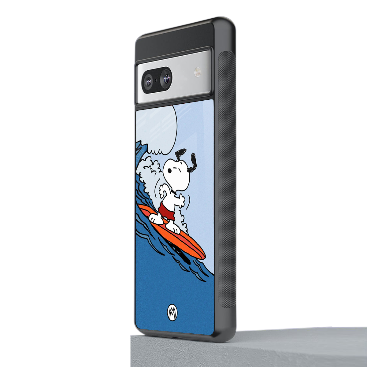 snoopy surfing back phone cover | glass case for Google Pixel 7