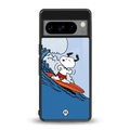 snoopy surfing back phone cover | glass case for google pixel 8 pro